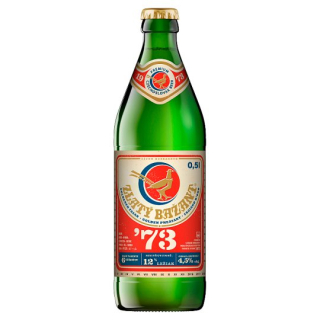 Zlatý Bažant '73 pivo svetlý ležiak fľaša 0,5 l