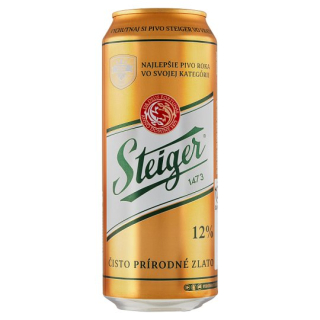 Steiger Pivo ležiak svetlý 12% 0,5 l